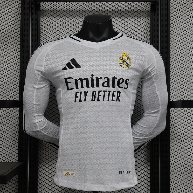 Real Madrid Casa 24/25 - Versione Giocatore Maniche Lunghe