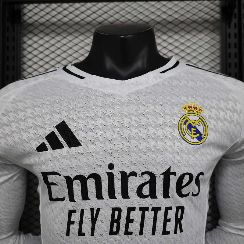 Real Madrid Casa 24/25 - Versione Giocatore Maniche Lunghe