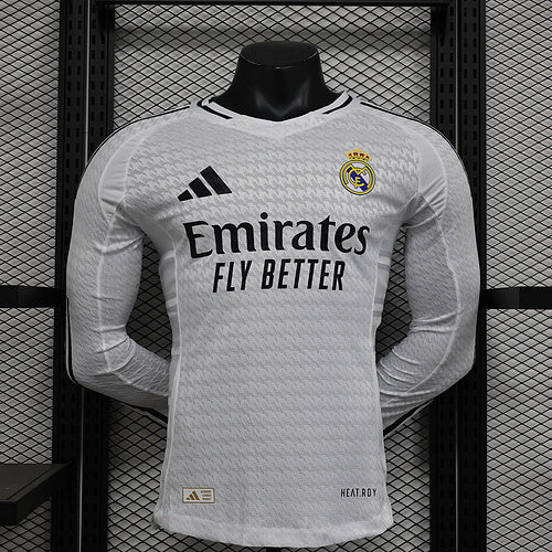 Real Madrid Casa 24/25 - Versione Giocatore Maniche Lunghe